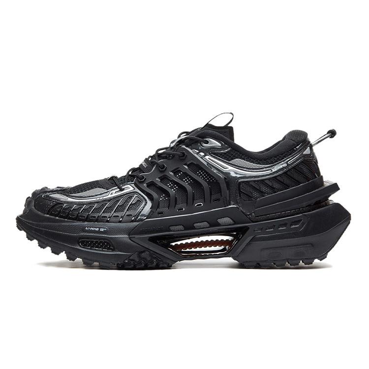 New LiNing Xuankong Cushioning Anti Slip And Wear Resistant Coverage Support Low Top Sports Casual Shoes Women's Black AGLR052-3