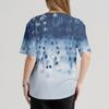 Women's Casual  Print Short Sleeve Sloping Collar Workwear Top With Double Pockets