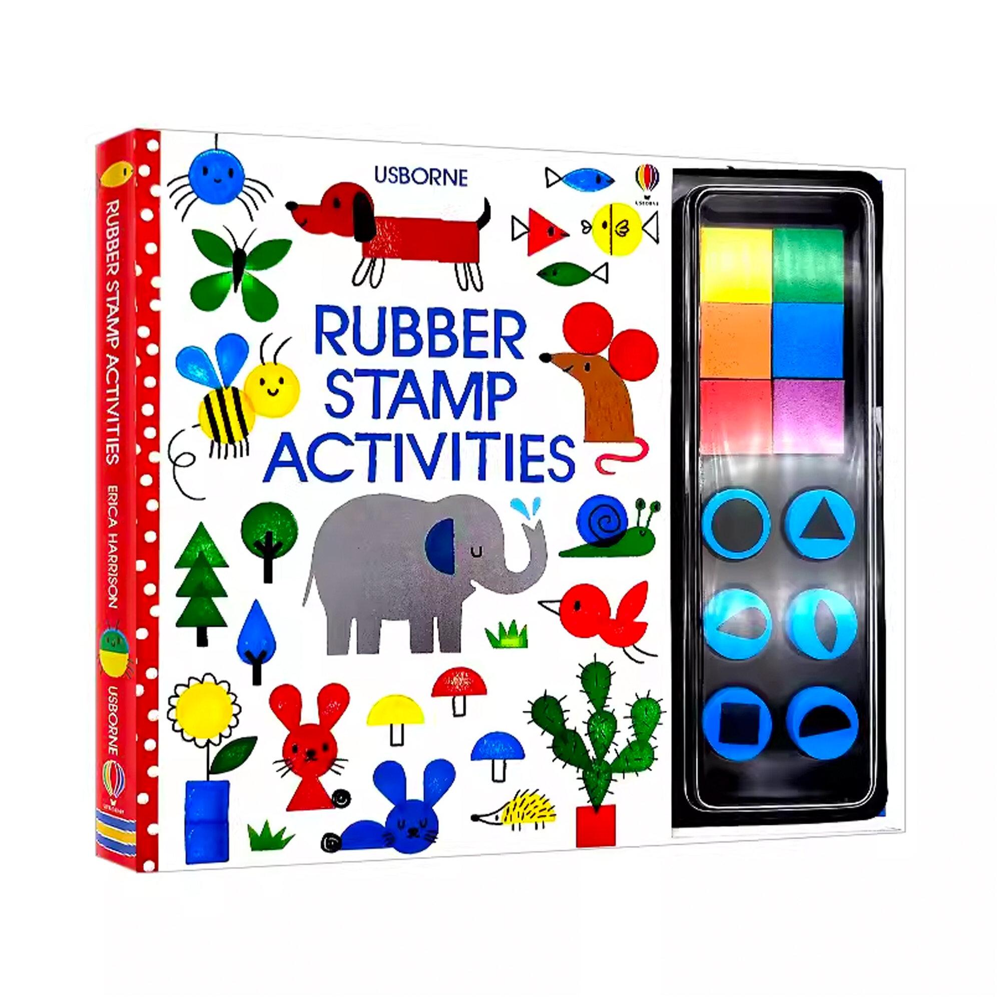 Usborne Fingerprint Activities DIY Board book Colouring English Activity Picture Book for Kids Rubber Stamp Activities 2