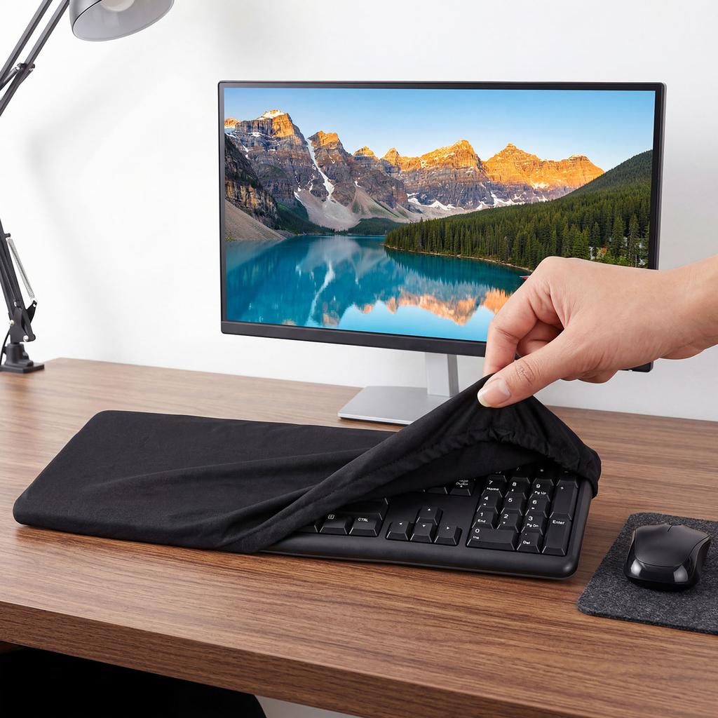 Keyboard Dust Cover Stretch Fabric Anti-Dust Keyboard Sleeve Soft Keyboard Cover Compatible with Computer Gaming Keyboards