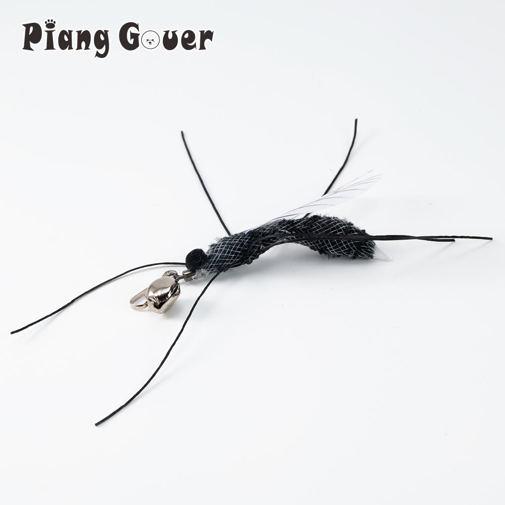 5pcs Artificial Mosquitoes Insect Shape Cat Teasing Stick Replacement Head Pet Toys