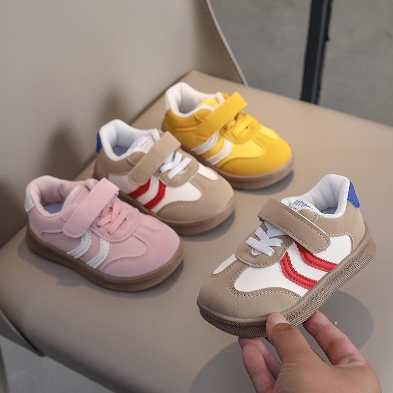 2025 spring and autumn new children's sports shoes boys casual low-top board shoes girls baby soft sole 1-6 years old board shoes