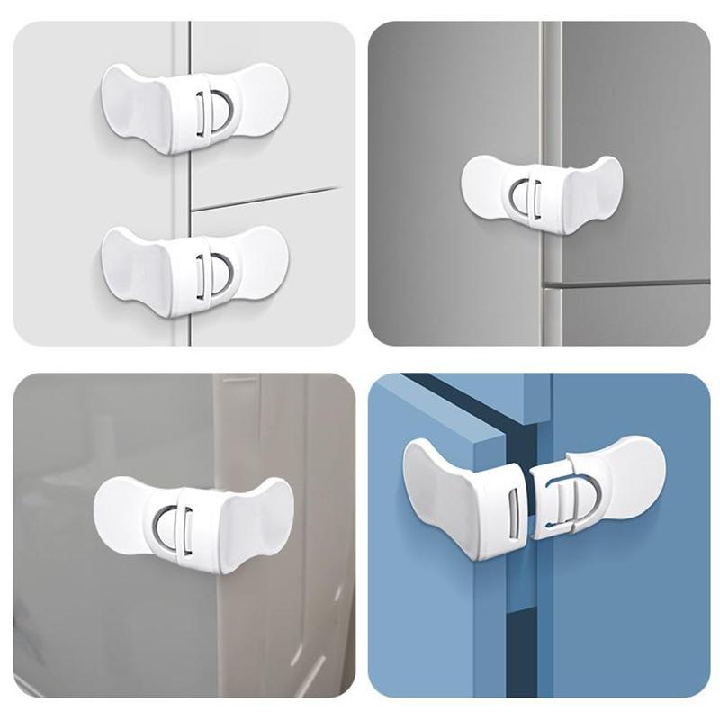 General Baby Door Safety Locks Anti-Opening Cabinet Open Glass Cabinet Safety Lock Anti-Clip Hand Door Lock Fixing Clips