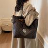 2025 Women's Large Diamond Pattern Commuter Tote – Korean Style, Simple & Casual Shoulder Handbag
