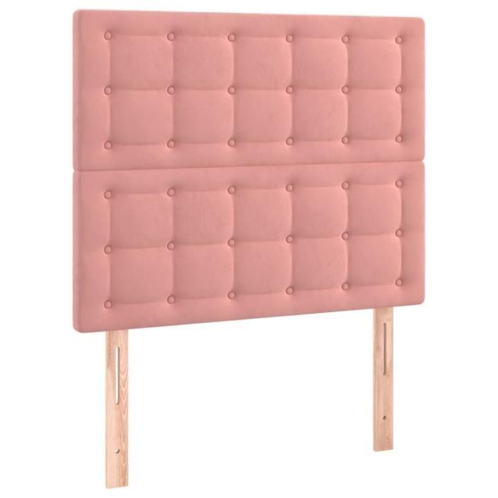 VidaXL Headboards 2 Pcs Pink 100x5x78-88 Cm Velvet3116813