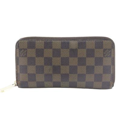 Louis Vuitton Portefeuille Zippy Porte-monnaie N60015 Toile Damier marron unisexe Occasion