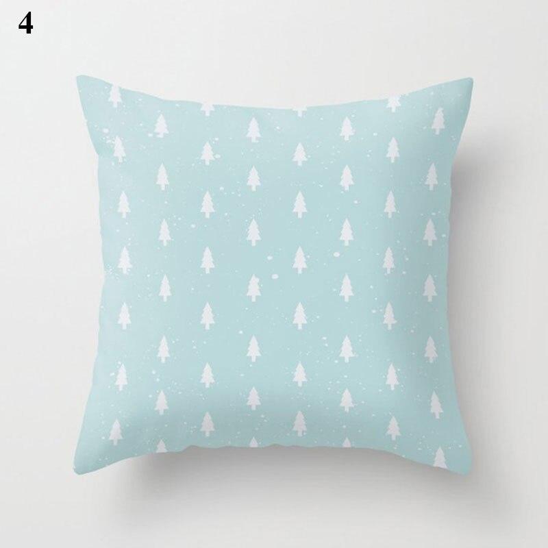 Light Blue Green Mint Color Geometric Printing Pattern Cushion Cover Home Living Room Sofa Decoration Square Pillow Pillow Cover