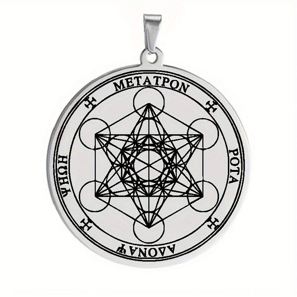 Archangel Metatron Cube Amulet Pendant Necklace