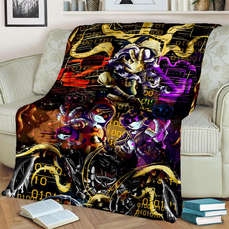 3D Print Murder Drones Cartoon Uzi V J Robot Gift Blanket,Soft Throw Blanket for Home Bedroom Bed Sofa Travel Picnic Cover Kids