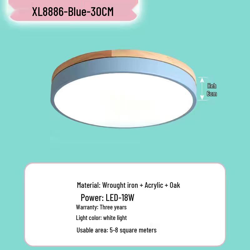 Japanese-Style LED Round Ceiling Light - Minimalist Wood Art for Bedroom & Living Room, Relaxed Nordic Warm Lighting