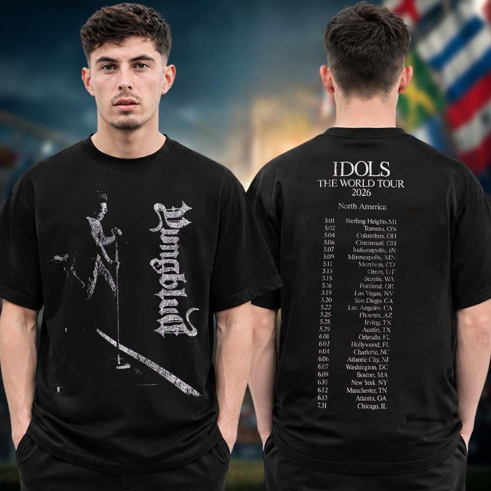 Yungblud Idols The World Tour North America 2026 Jump Dateback T-Shirt reprint L