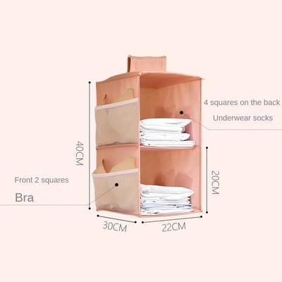 Organizer per armadio multistrato appeso, borsa/ripiano pieghevole per riporre reggiseni, calzini, vestiti, organizer per riporre borse appese