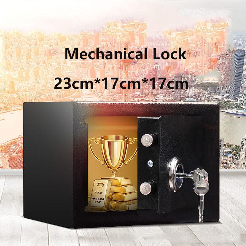 

Сейф для домашней безопасности для хранения наличных и ценностей Компактный сейф для гостиничного или домашнего использования Сейф с механическим замком Mechanical style чёрный