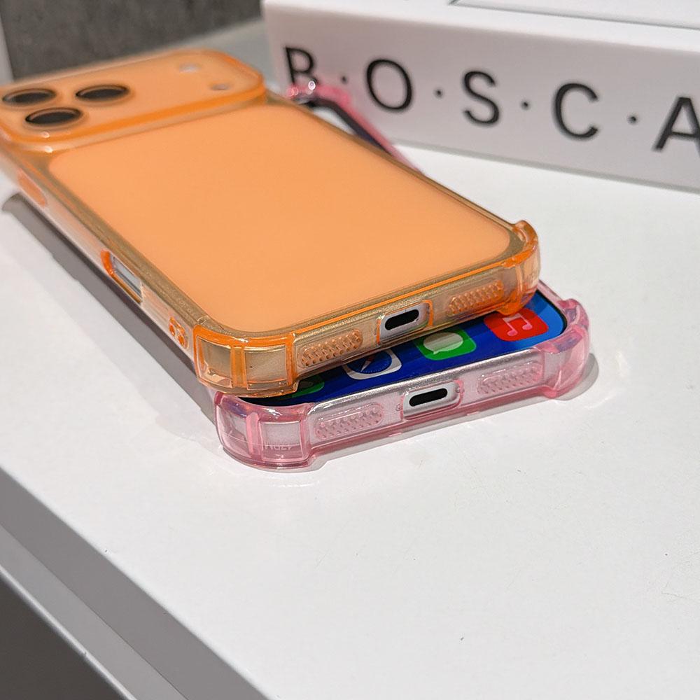 3D Airbag Matte Candy Color Clear Soft Case For For Iphone 17 16 15 14 13 Pro Max Silicone Shockproof Cover Transparent Shell fundas