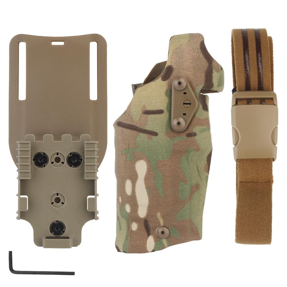Glock 17/19 için X300/X300U Fenerli 6354DO Taktik Tabanca Kılıfı Airsoft -832 ALS Hızlı Çıkarma Bacak Kılıfı