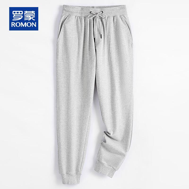 ROMON Men's Cotton Blend Casual Straight-Leg Pants