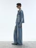Starry Sky Shiny Wide-Leg Slimming High-Waisted Denim Pants for Women - Flaw-Concealing, Leg-Lengthening Straight Fit