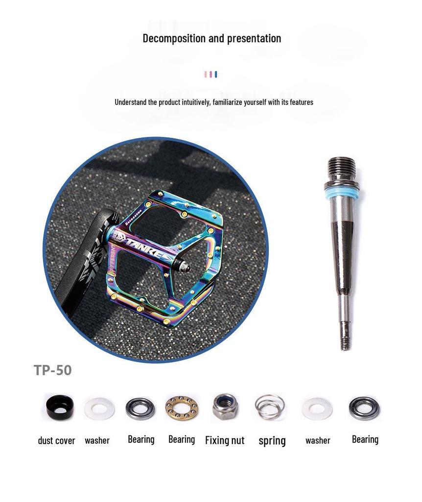 Carbon Guest CNC Colorful Aluminum Bike Pedals with Bearing Axle for Mountain and Off-Road Biking