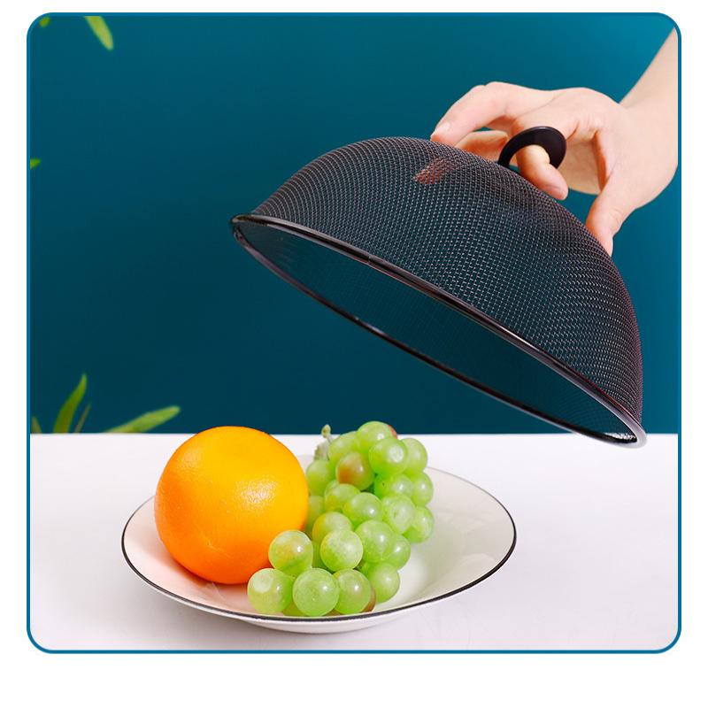 Netz Lebensmittelabdeckung Schützender Runde Form Geschirrdeckel Haushalt Anti-Fliegen Gemüse Obst Präsentationsständer Für Draußen