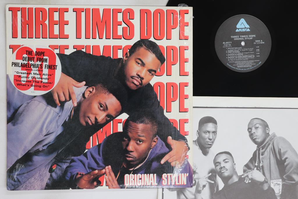 LP Record THREE TIMES DOPE  Original Stylin AL8571 ARISTA 1989 US Rap  HipHopRB Used
