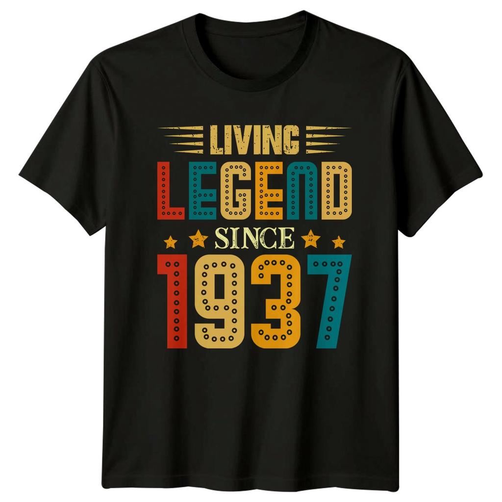 Living Legend Since 1937 T-Shirt 1937 Retro Birthday 89th Birthday Gift For Him