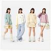 Li Ning Sports Lifestyle Series Simple Versatile Comfortable Casual Letter Animal Print Loose Shoulder Fleece Long Sleeve Sweatshirt AWDVC74-6