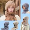Winter Scarf Set, Coral Fleece Lining Windproof Ski Mask, Christmas Gift for Women Men, Outdoor Sports Ear Warmer Accessories