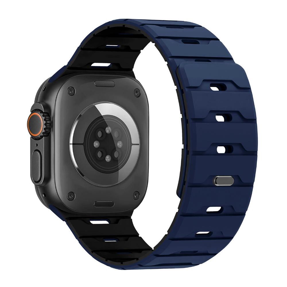 Magnetischer Schnallen-Silikonarmband für Apple Watch, Passend für Ultra 2/3, 49/46/45/38/42/40mm, Silikonarmband für iWatch Serie 11 / 10/ 9/8/7SE