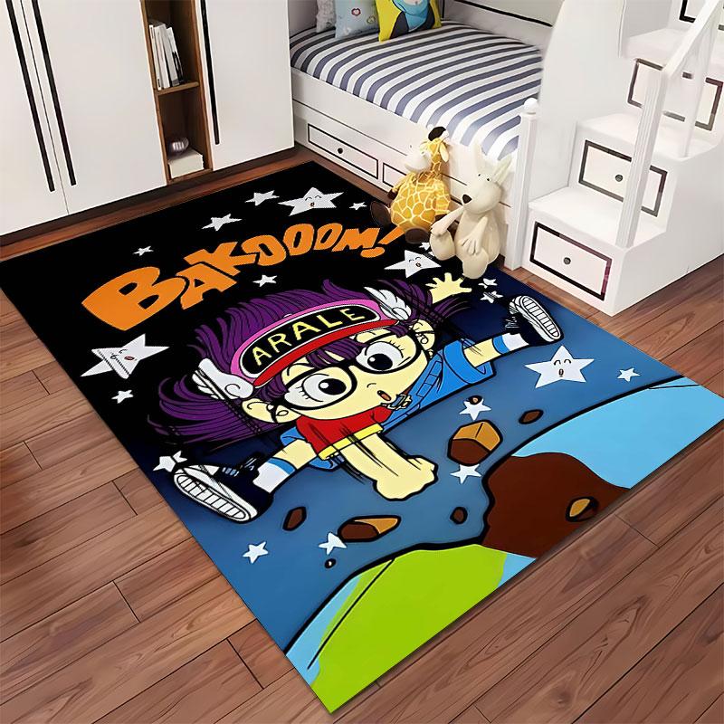 Cute Cartoon Arale Jump Design suitable as a non-slip mat for the living room or bedroom sofa