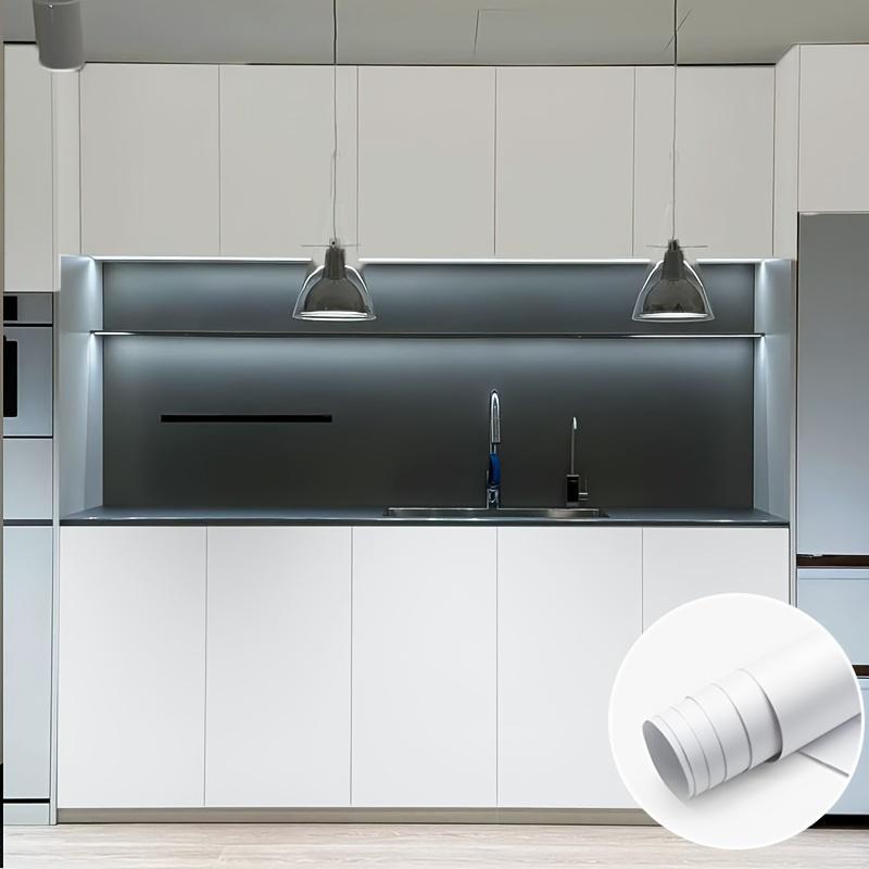 Peel & Stick Modern Kitchen Cabinet Stickers Waterproof Oil-Resistant Matte Wallpaper for Walls Tables Wardrobes DIY Renovation