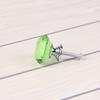 9pcs Fashion Diamond Door Green Crystal Glass Pull Drawer Cabinet Furniture Handle Knob Screw