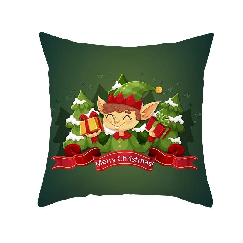 Christmas Themed Pillowcases Car Accessories Office Santa Claus Living Room Sofa Home Pillowcases