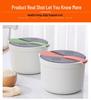 Portable Double-Layer Microwave with Lunch Spoon, Rice Steamer, Large Capacity Soup & Rice Cooker.