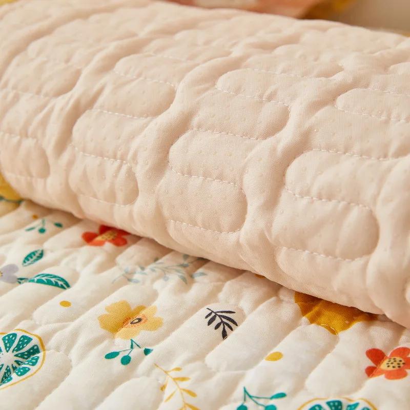 Four Season Universal Pure Cotton Sofa Cushion Small Floral Anti Slip Seat Cushion Comfortable Breathable Couch Cover Cloth