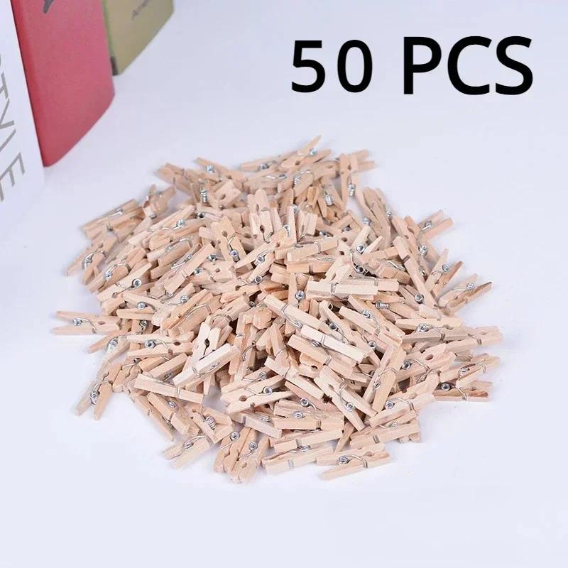 

Натуральные деревянные прищепки Зажимы для пляжных полотенец Прищепки для бельевой веревки Прищепки Держатель для фото для прачечной Мини-прищепки 25 мм Органайзер Колышки Дом