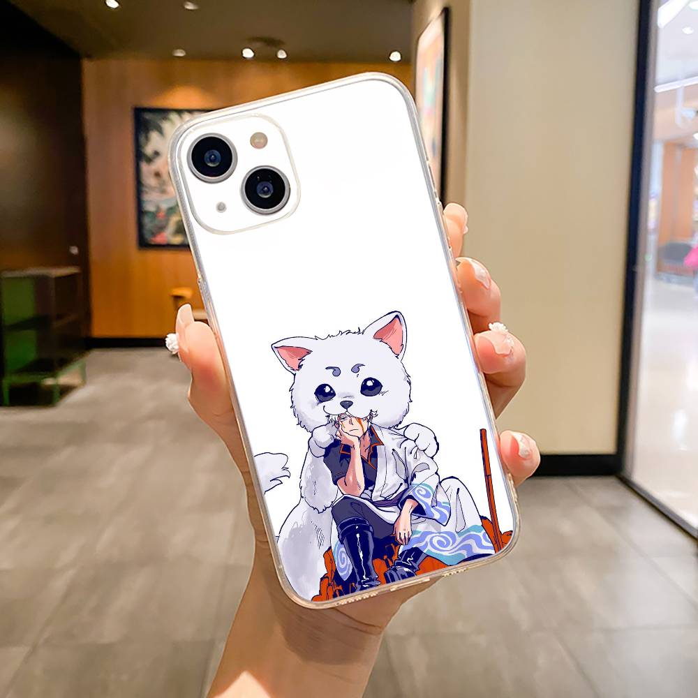 G-Gintama-Gintoki Sakata Phone Case For iPhone17,16,15,14,13,12,Pro Max,16/15/14 Plus XS Soft Silicone Transparent Cover