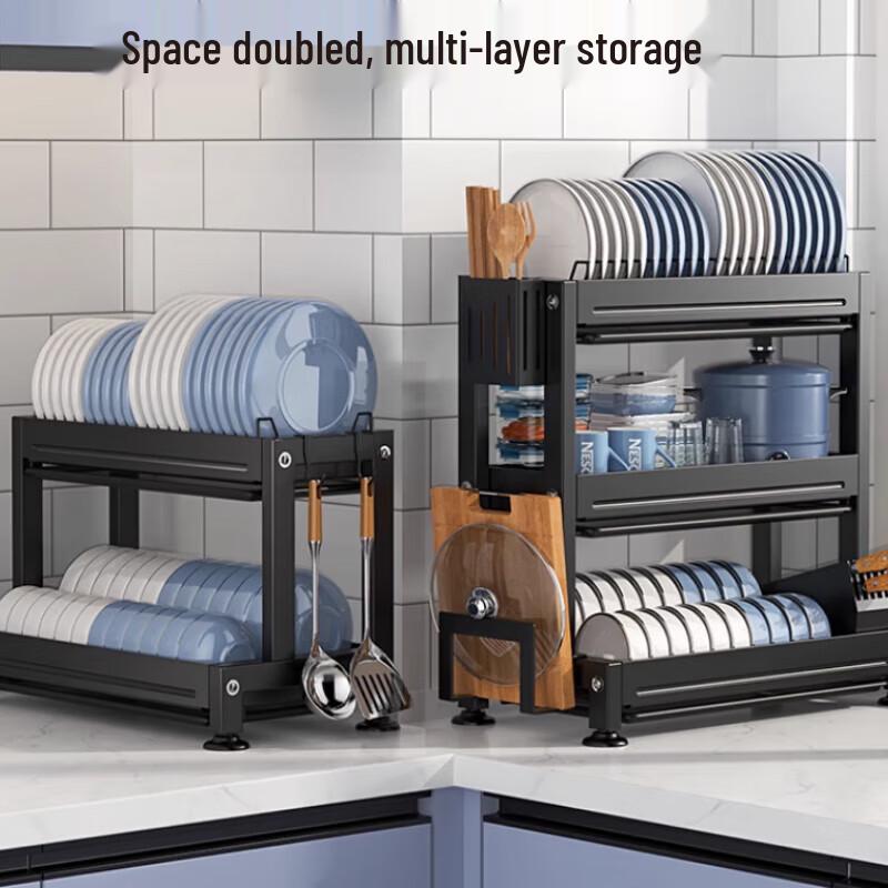 Beifu 3-Tier Dish Drying Rack with Utensil Holders