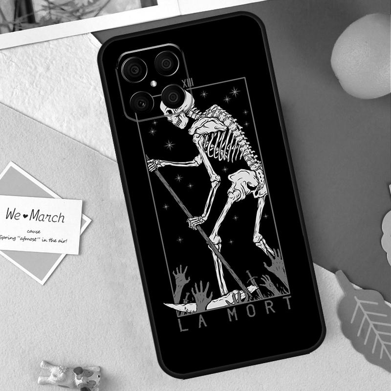 Death Tarot Case For Honor X9b X8b X9a X8a X8 X9 X9c 50 70 90 Lite Honor 200 Pro Magic 7 5 6 Lite Cover