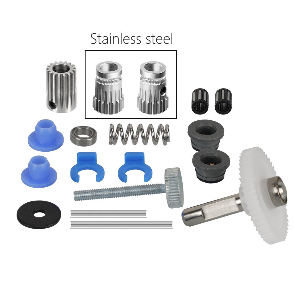 Dual Drive Extruder Gear Hardened Steel Upgrade Kit Extruder Drivegear For BMG Extruder For Prusa I3 3D Bowden Extruder
