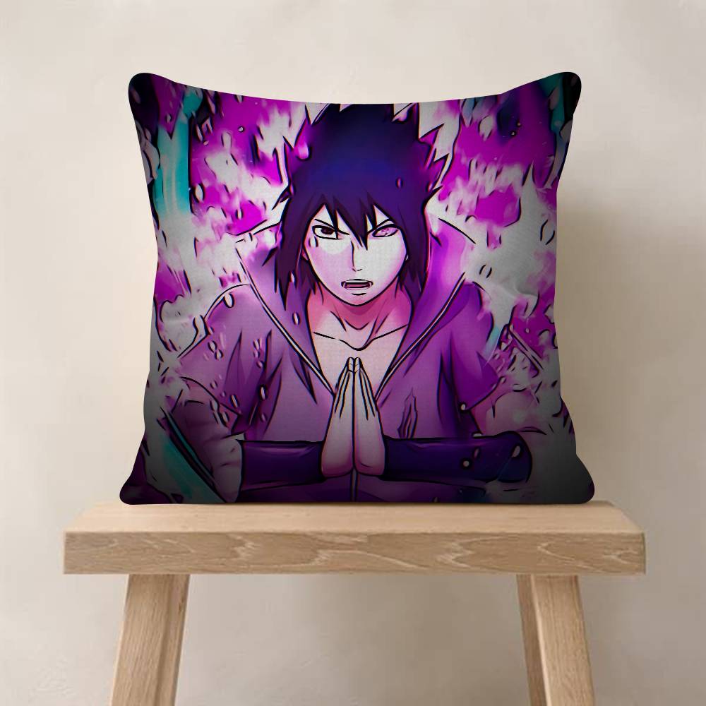 Anime N-Naruto Uchiha Sasuke Pillow Anime Pillow Sofa Bed Head Pillow Cover Cushion Cover Fashion