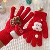 Christmas Gingerbread Man Gloves for All Ages Soft Knitted Gloves Lovely Festival Theme Hand Gloves for Christmas Wear