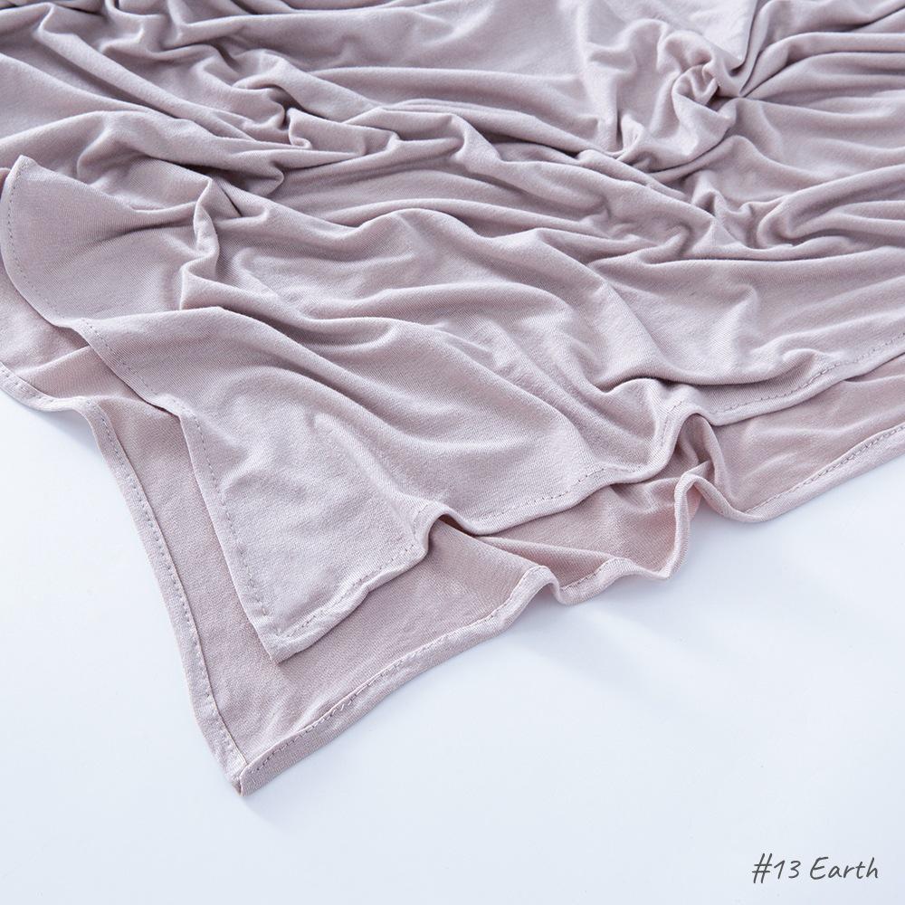 High-Quality Malaysian Modal Cotton Jersey Scarf with Rolled Edge