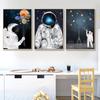 Kids Baby Nursery Room Decor Space Planet Art Print Canvas Painting Pictures for Wall Toile Decoration Murale Paintings Mural