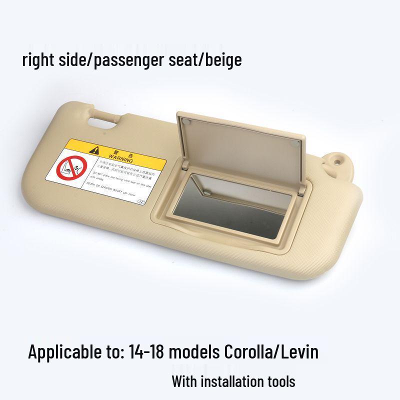 2014-2018 Corolla Vios Sunshade: Sun Visor with Vanity Mirror, Light & Sun Blocking Board
