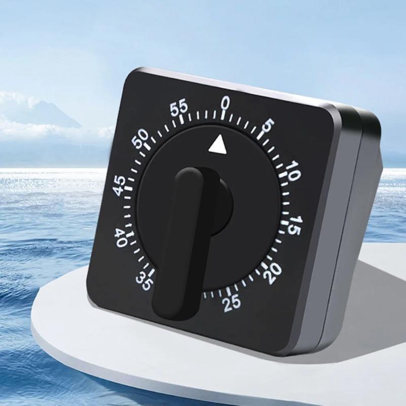 60 Minutes Mechanical Kitchen Timer Square Countdown Alarm Reminder for Cooking Baking Food Preparation Timing Tool