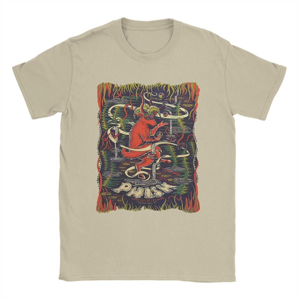 Men Phish Summer Tour 2025 T Shirt 100 Cotton Tops Awesome Short Sleeve Round Neck Tee Shirt Graphic Printed Tshirts