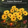 Solar Sunflower Lights Outdoor Waterproof Auto ON/Off Solar Garden Stake Lights for Lawn Pathway Yard Landscape Decor