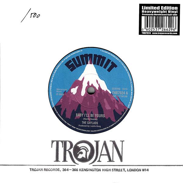 

7-дюймовая пластинка GAYLADS MONSTER Baby Ill Be Yours Tribute To Pri THB7024 Trojan Records 2013 Великобритания Регги Ска Даб Б/у