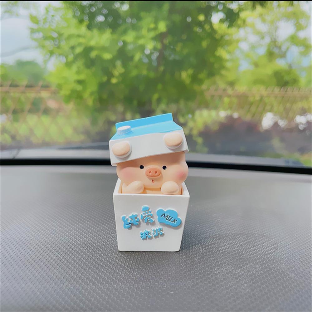 Figure Enhance Happiness The Bottom Workmanship Is Flat Cartoon Style Resin Material Ornaments Desktop Decompression Gadgets