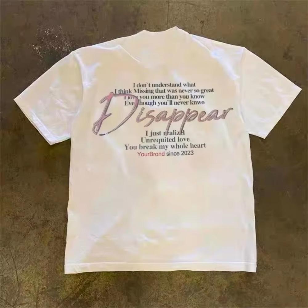 Modemarke Y2K Amerikanisches Auge Gesicht bedruckt Männlich und Weiblich Paare Kleines Designgefühl Kurzarm T-Shirt Harajuku Gothic